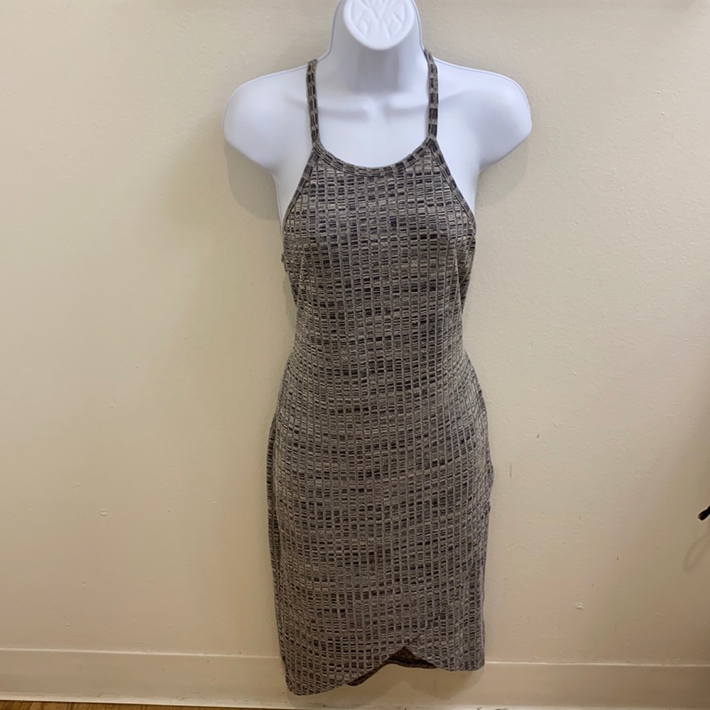 Silence & Noise Gray Tank Midi Dress L